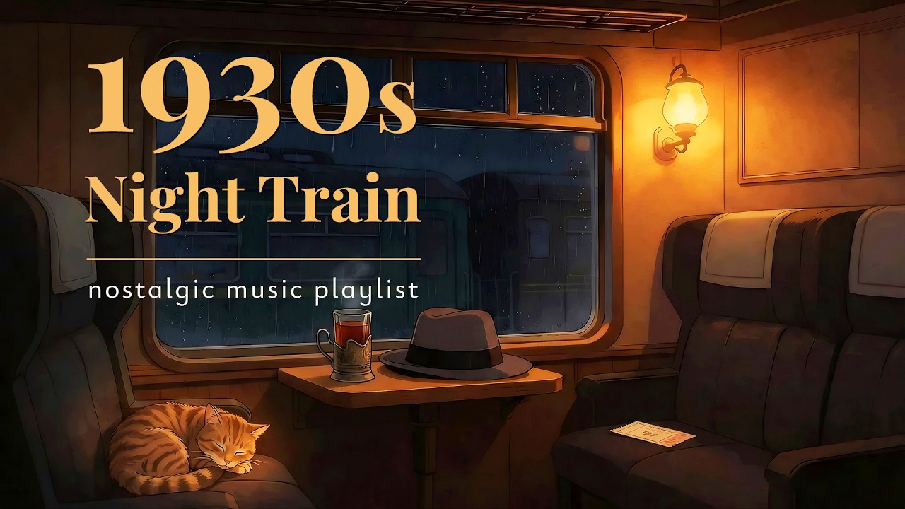 It's 1935 and you're cozy on a night train while it rains outside 🌧️ (Vintage Vocals)