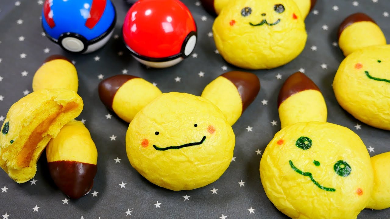 Pokémon Recipe : Pikachu and Ditto Food Art Bread オブラートアートで ピカチュウ メタモン パン