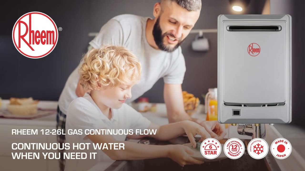 Rheem Gas Continuous Flow: Reliable, continuous hot water when you need it