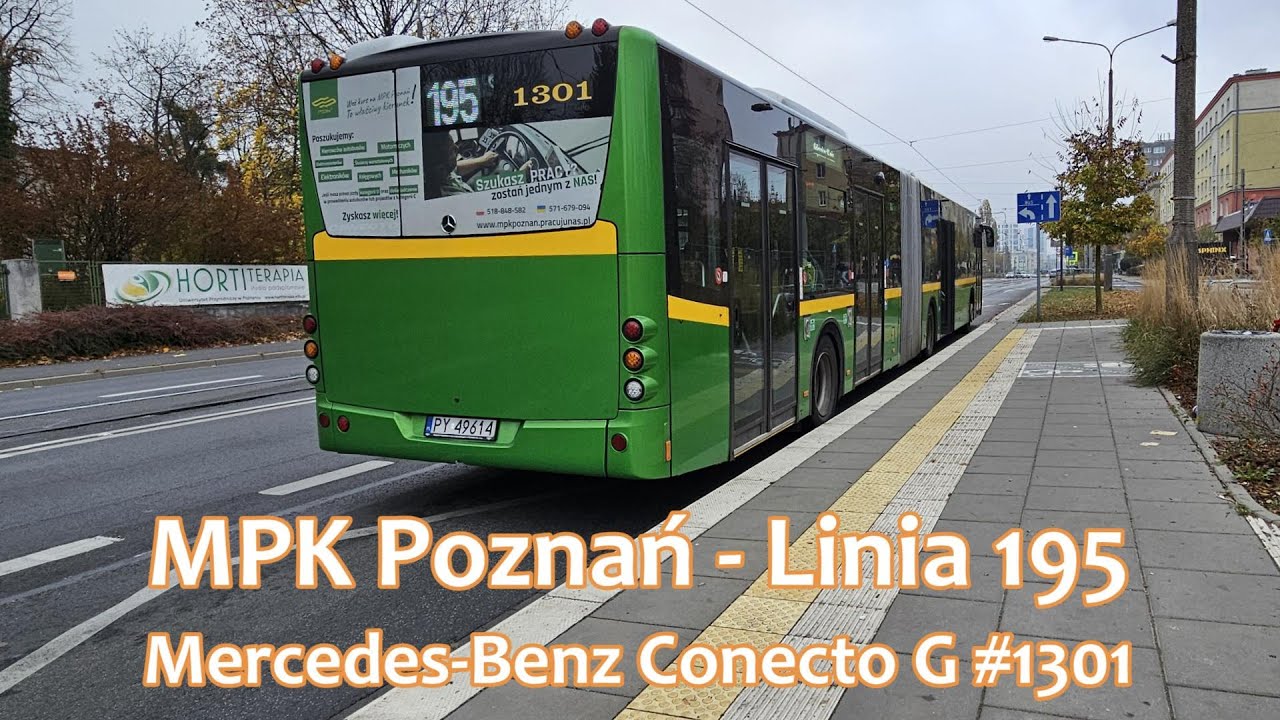 MPK Poznań - Linia 195 - Mercedes-Benz Conecto G #1301