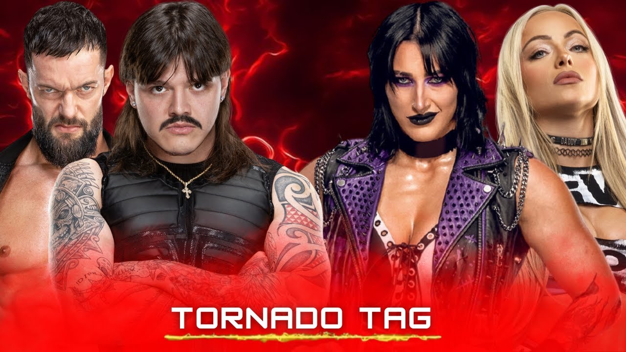 WWE 2K25 - Tornado Tag Match - Rhea Ripley + Liv Morgan VS Finn Balor + Dominik Mysterio