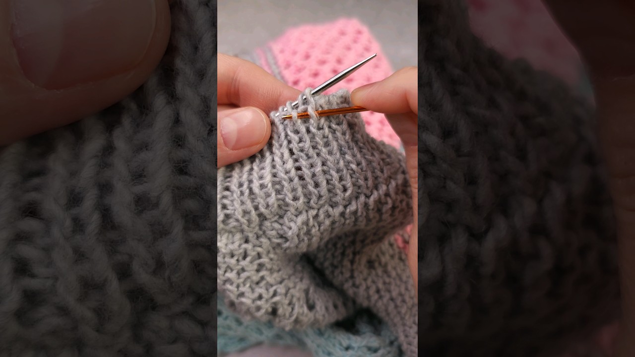 C&oacute;mo Cerrar los Puntos con Aguja 🌿 Escote de Jersey tejido a dos agujas #dosagujas #palillos