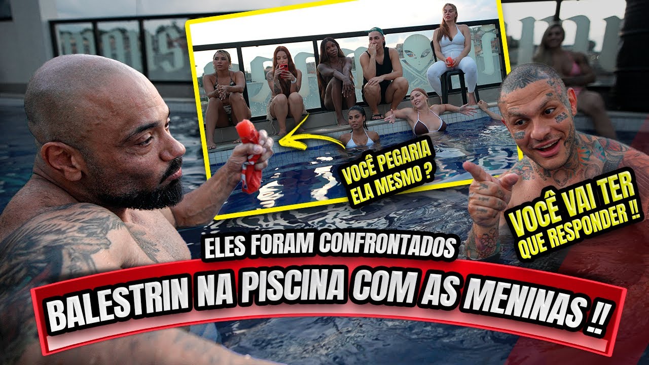 BALESTRIN E SUA EX NA PISCINA COM AS MENINAS DA MANSÃO !