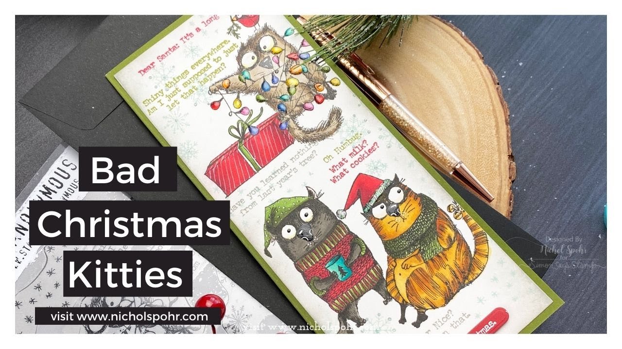 Bad Christmas Kitties (STAMPtember Tim Holtz)