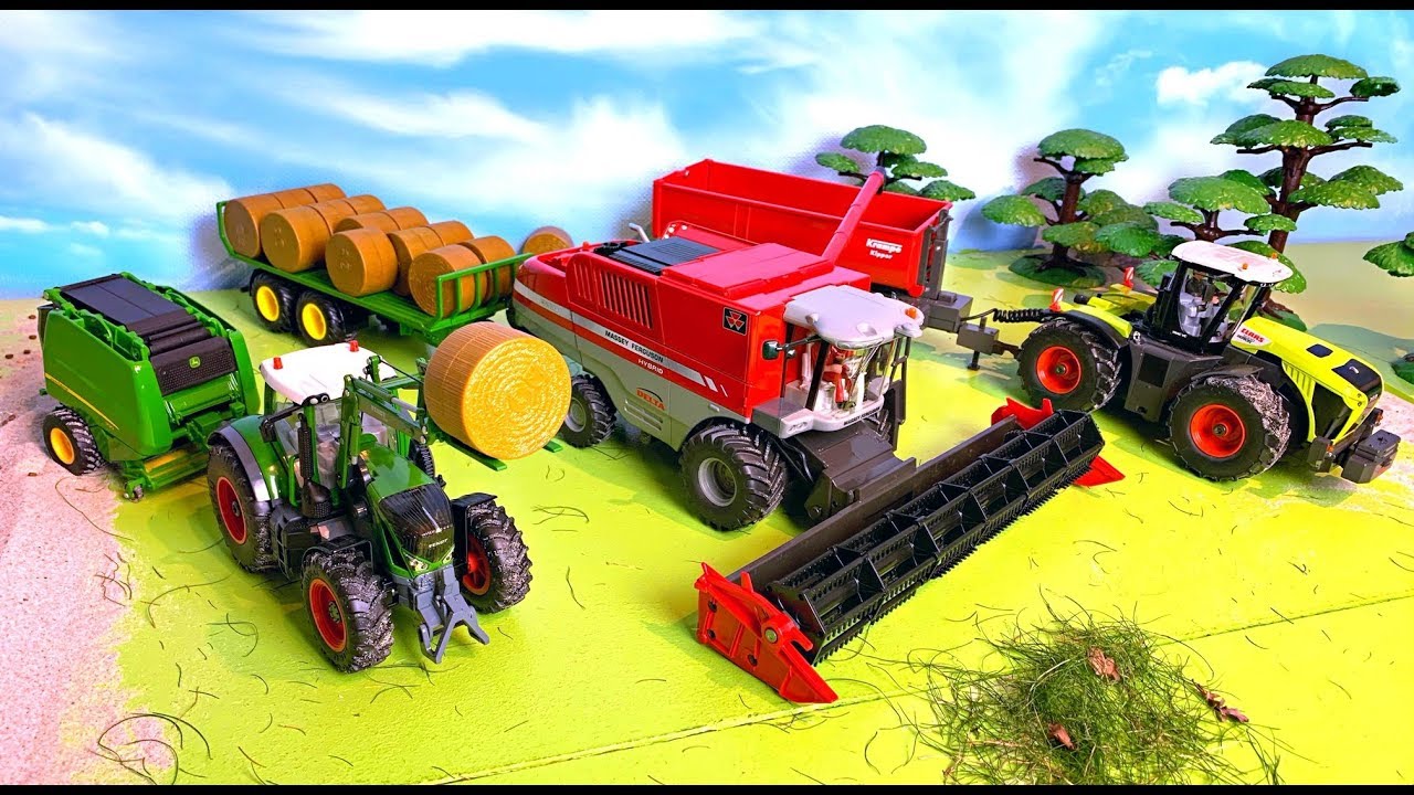 Trecker, Mähdrescher & Traktor - Bauernhof Fahrzeuge - Bauernhof Kinder - Farm Vehicles for Kids