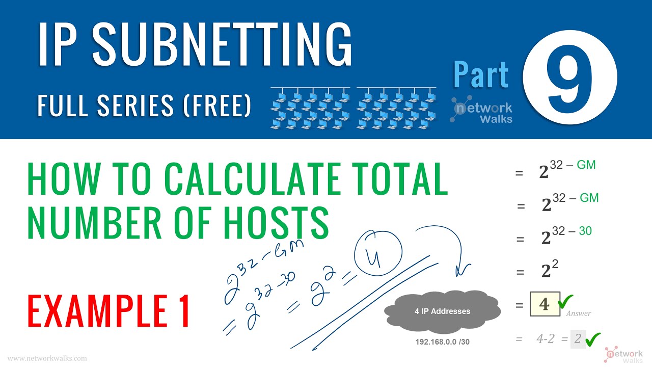 09. IP Subnetting Series - Part-9 (Calculate no of hosts p1)