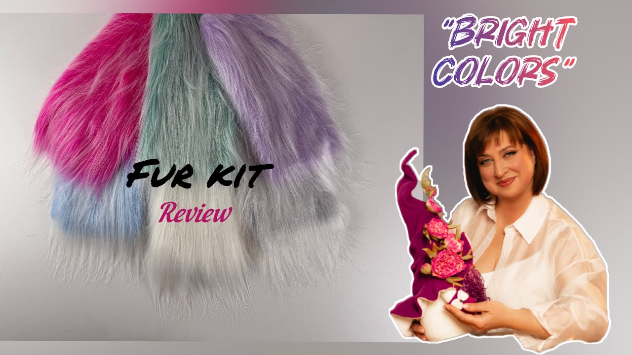 Gnome beard fur kit Bright Colors 6 colors 10x10