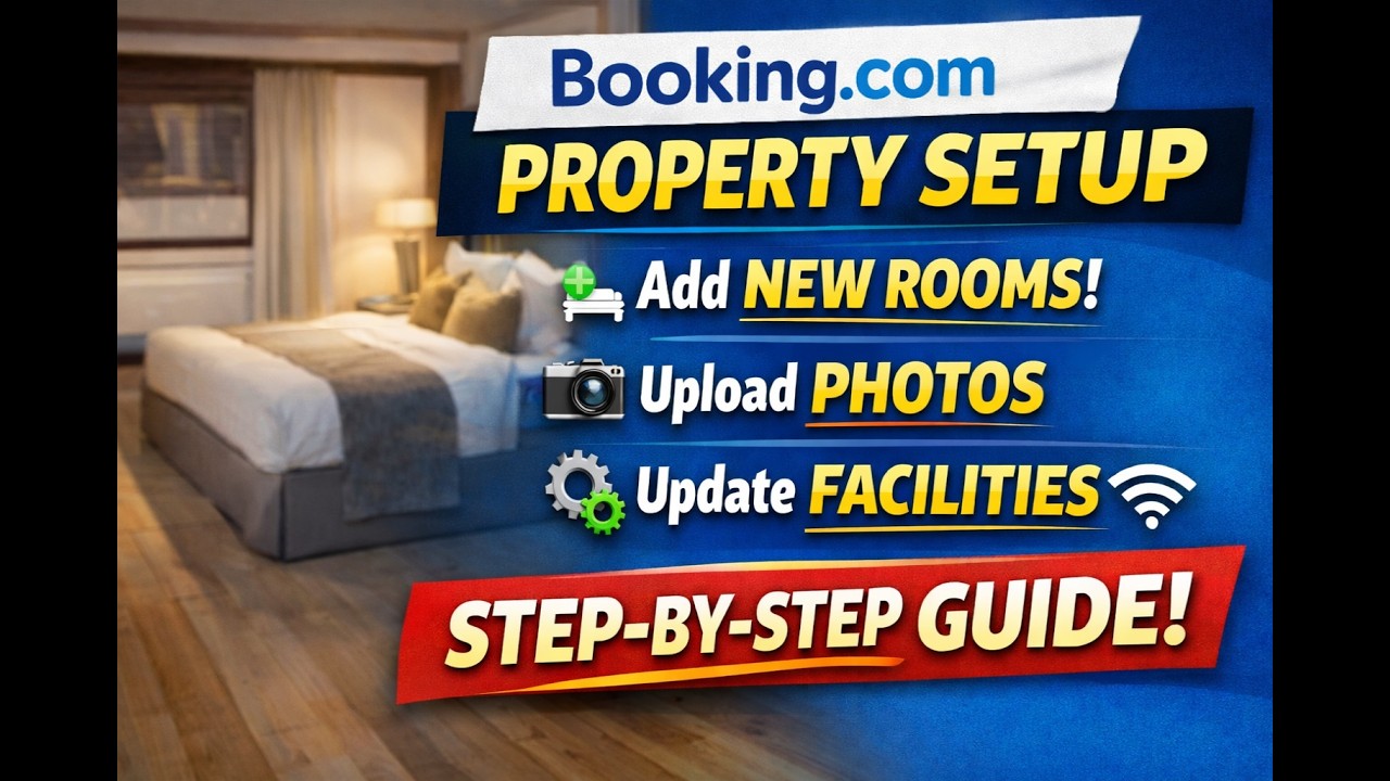 شرح إكسترانت بوكينج: إضافة الغرف الجديدة، رفع الصور وإدارة المرافق 2026