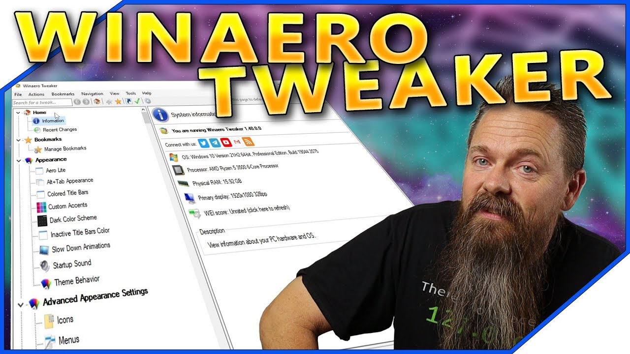 Настройка Windows с помощью Winaero Tweaker