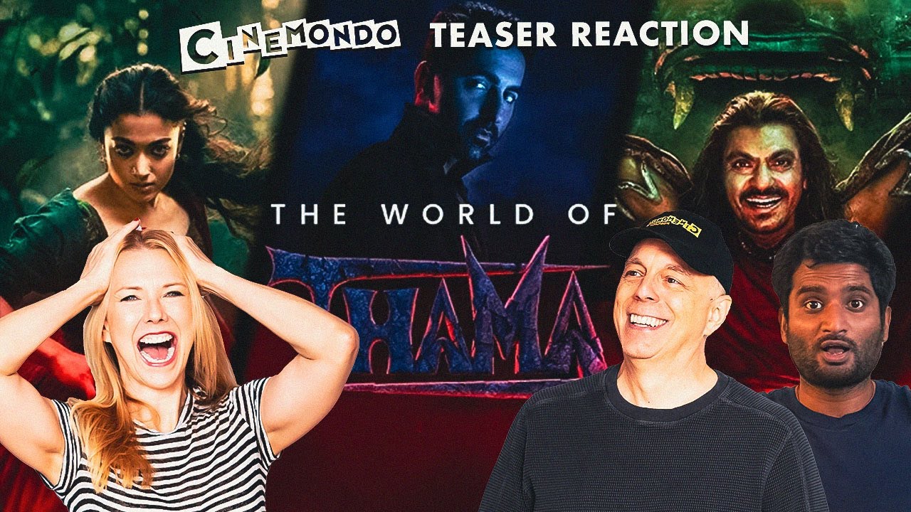 World of Thama | Official Teaser REACTION!  Ayushmann, Rashmika, Paresh! Cinemondo!