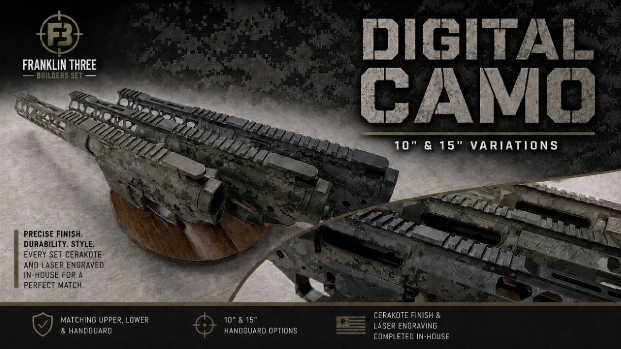 Digital Camo &ndash; Cerakote & Laser Engraving | Franklin Three