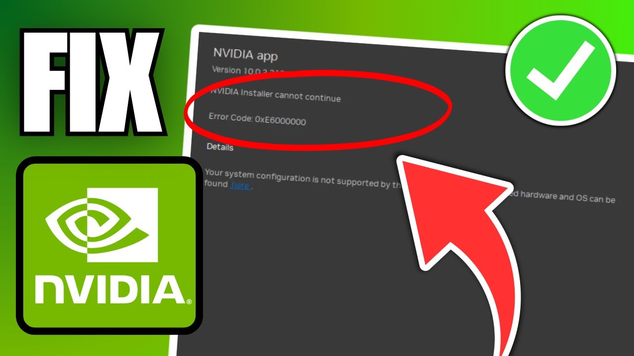 Как исправить ошибку установки NVIDIA с кодом 0xe60000