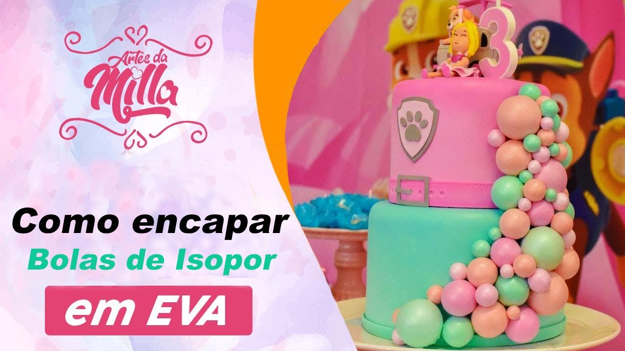 LIVE - Como encapar bolas de isopor com EVA, Massa de EVA e Biscuit