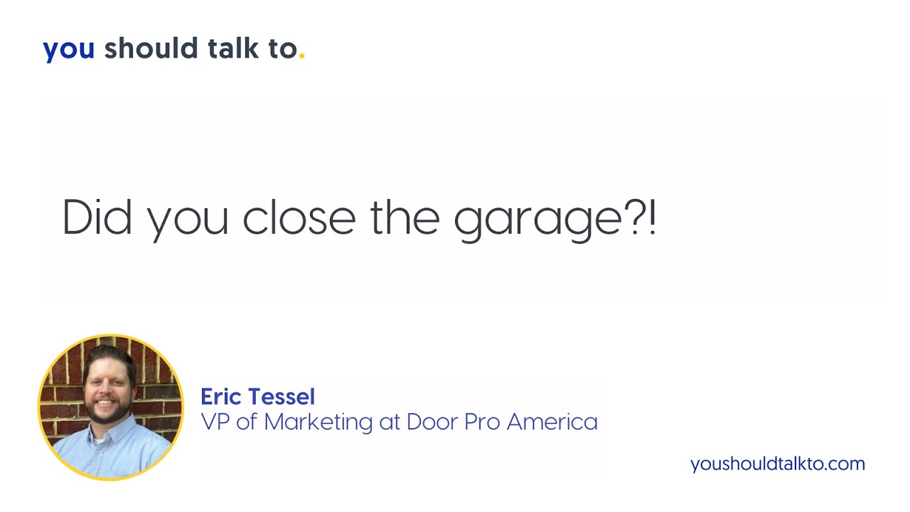 Eric Tessel, VP of Marketing at Door Pro America, -- Back to Basics.