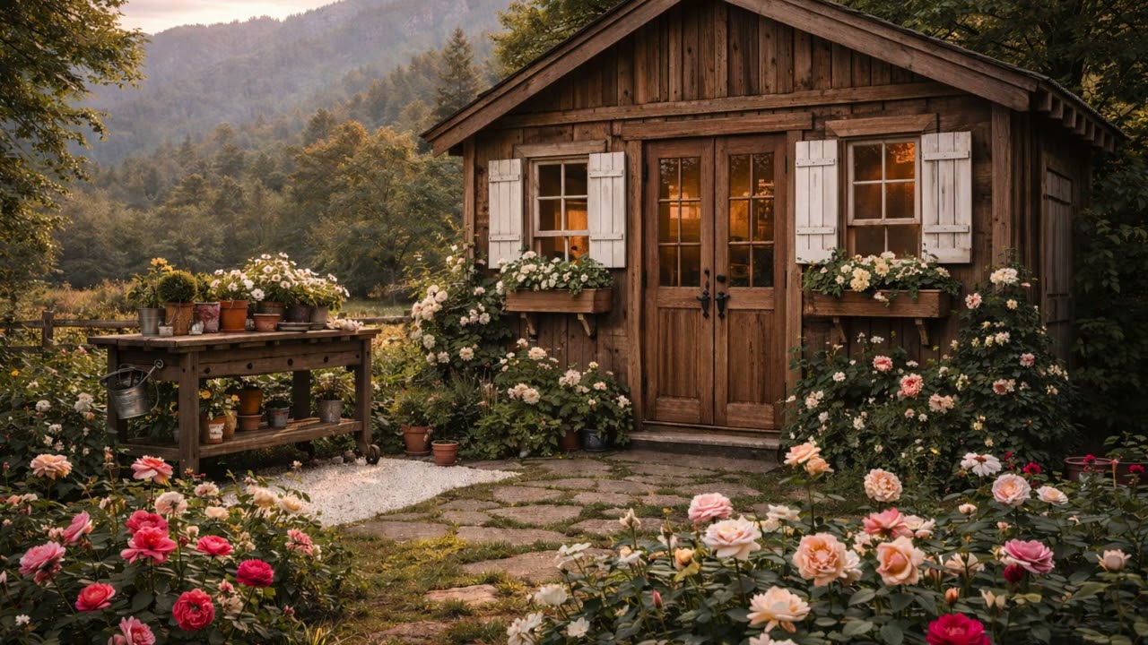 Appalachian Ole Garden Shed & Rose Garden🌹Appalachian Hills & Hollers Ambience