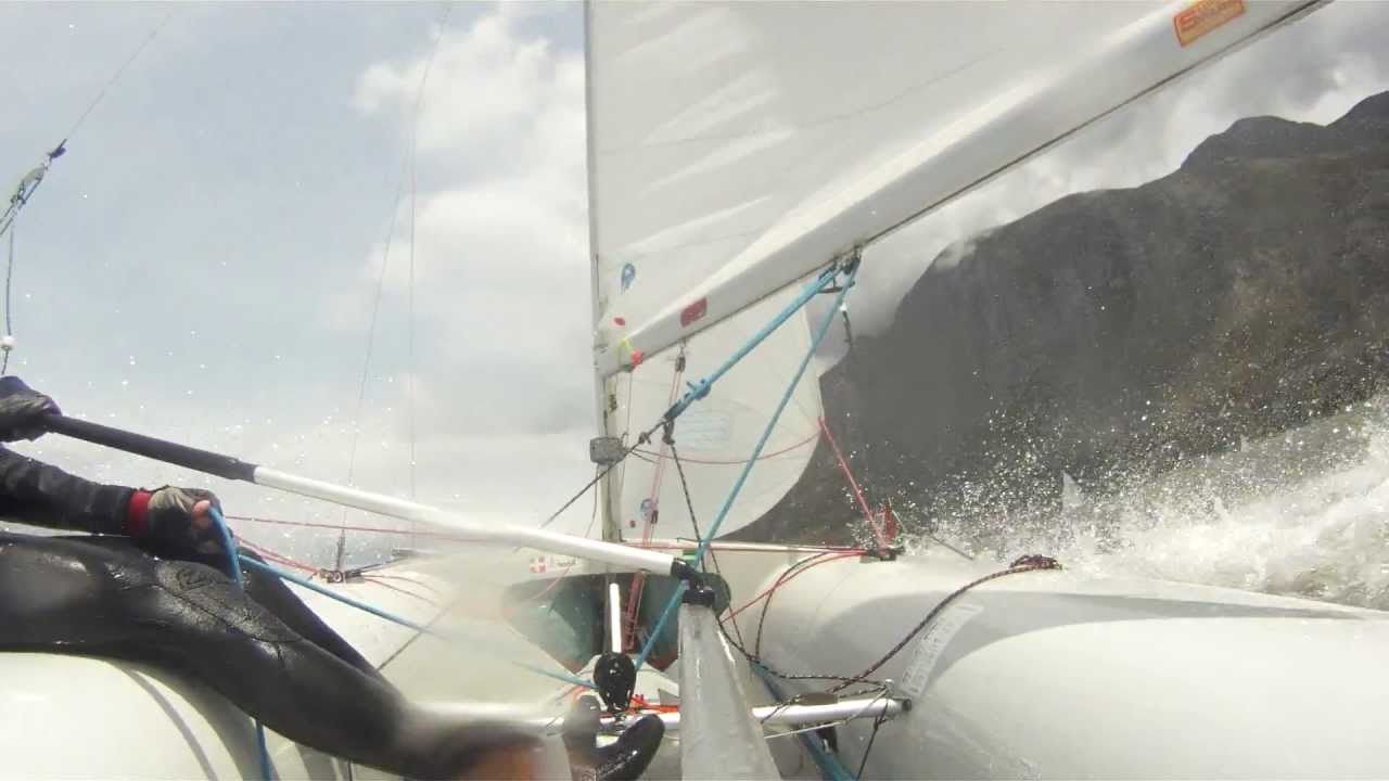 Extreme 420 Sailing South Africa 25-30 Knots wind [HD]