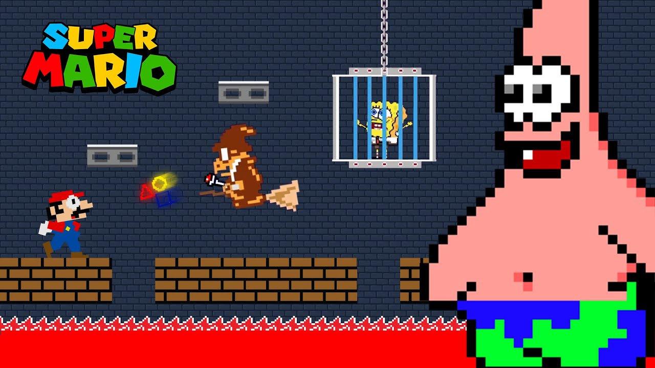 V3ctor: What if Mario Vs the Giant Patrick Mazze | Game Animation.