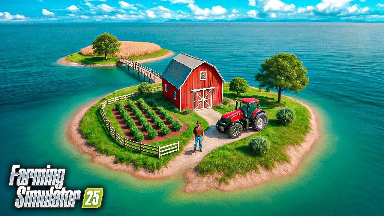 Выживание на острове в Farming Simulator 25! Новые трактора и продукция!