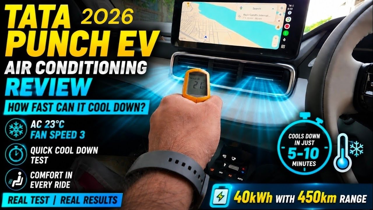 TATA PUNCH EV AC Review How Fast it Can Cool the Car 🔥🔥🚀🚀 @tata.evofficial #tatapunchev 