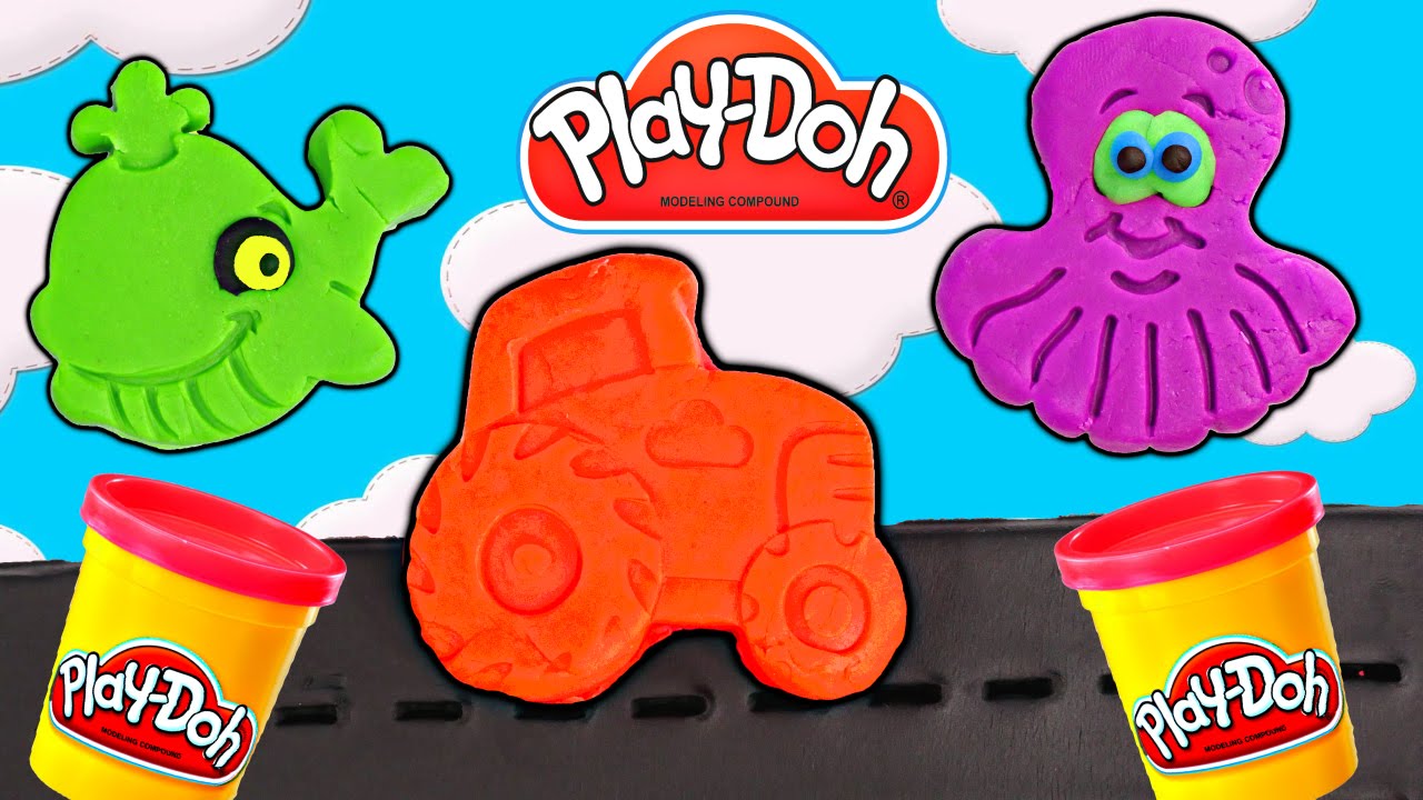 45 Piece Play Doh Zoo Adventure Elephant Turtle Owl Playdough Molds Aventura Zoológico Plastilina