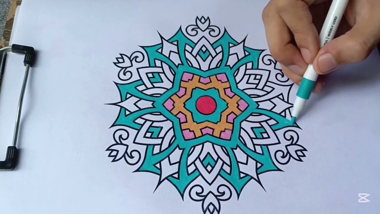 Relaxing Mandala coloring