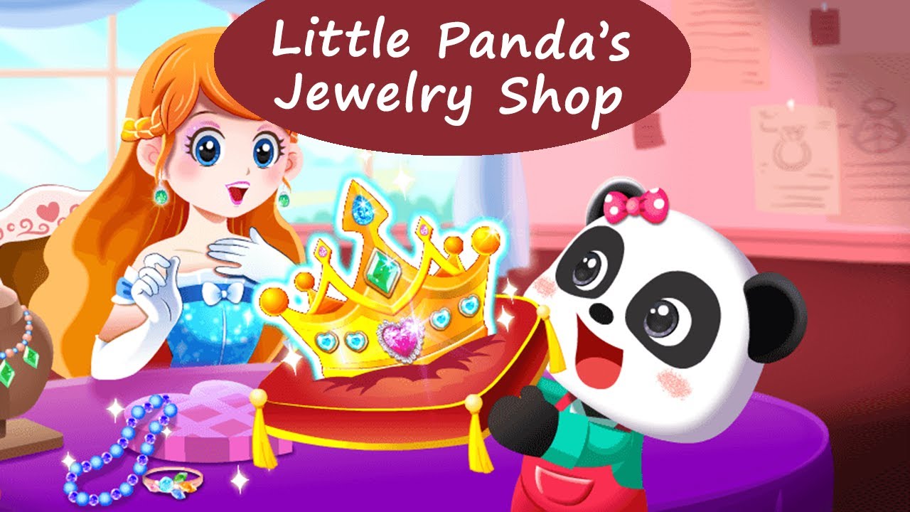 Little Panda&rsquo;s Jewelry Shop - Design Jewelry for Princesses and Dress Them Up | BabyBus Games