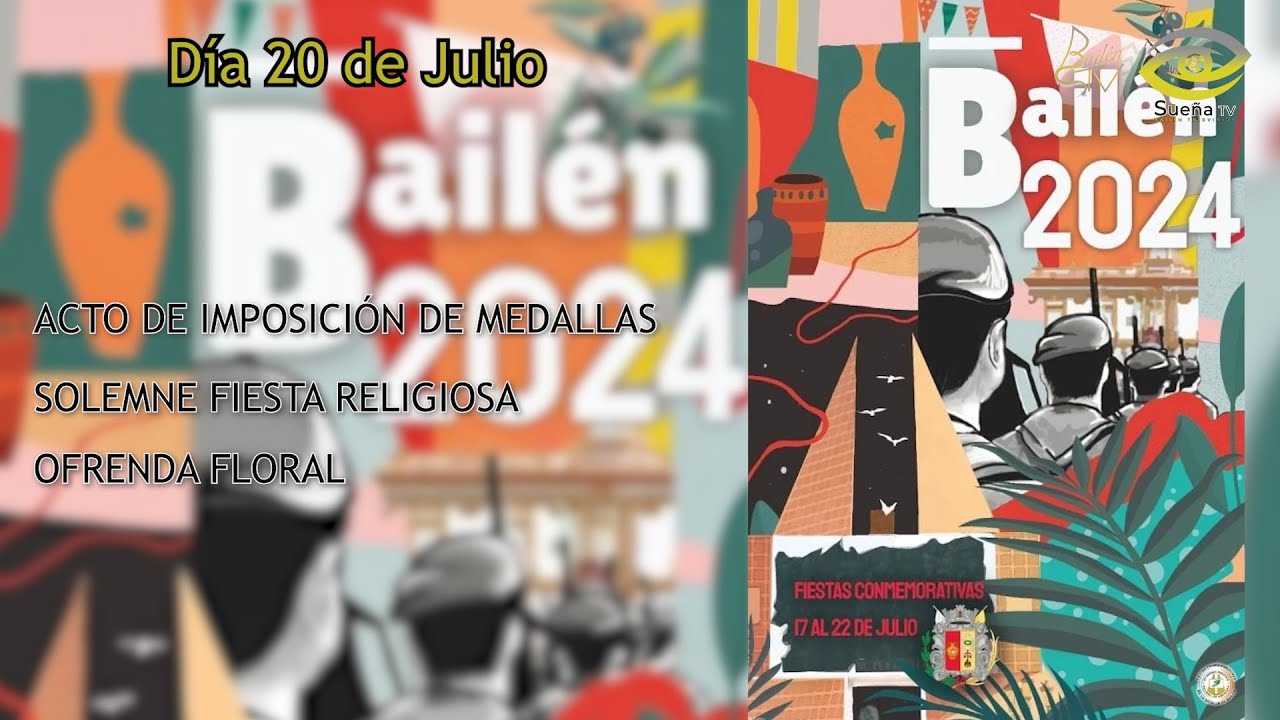FIESTAS DE JULIO 2024 IMPOSICIÓN DE MEDALLAS MISA EN HONOR A LA PATRONA Y OFRENDA FLORAL