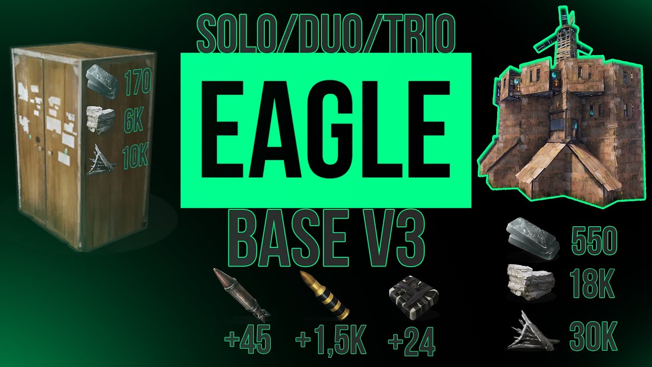 Rust /Starter / Solo / Duo / Trio - Eagle Base V3 - NEW 2021 / Rust Türkçe