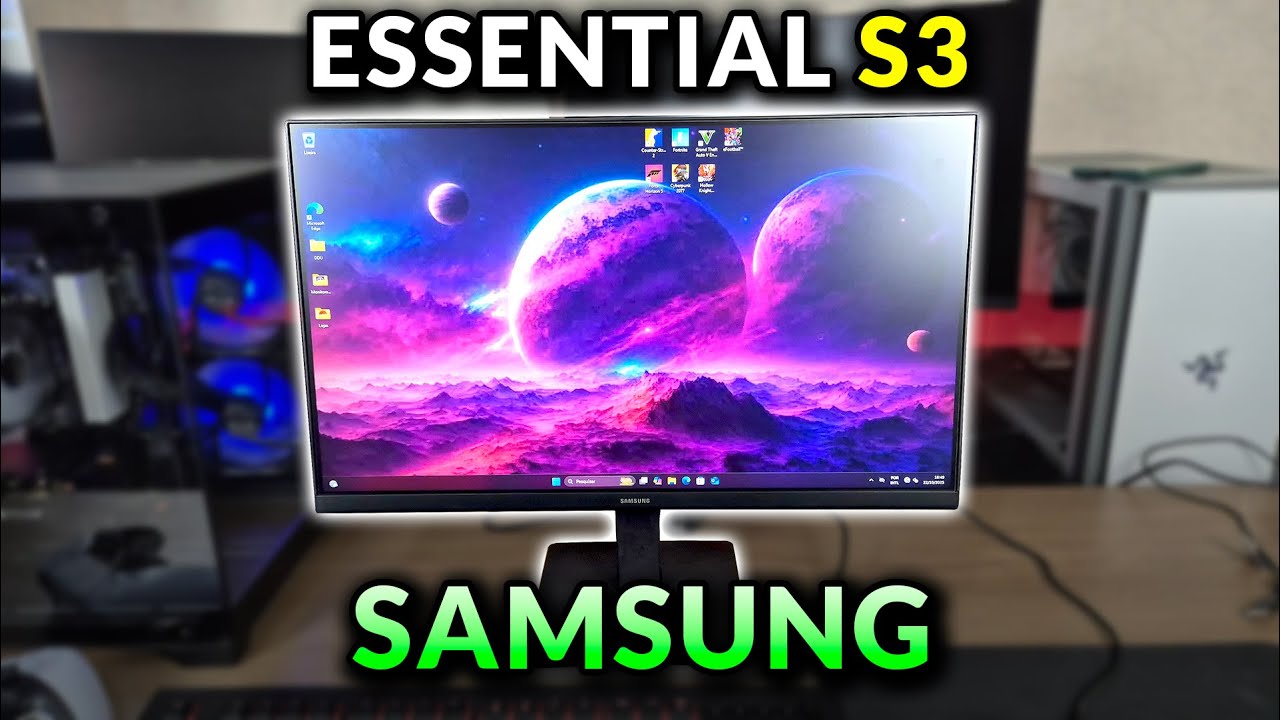 Comprei o Monitor SAMSUNG ESSENTIAL S3 e Fiquei SURPRESO! 100 Hz, IPS e Menos de R$ 500