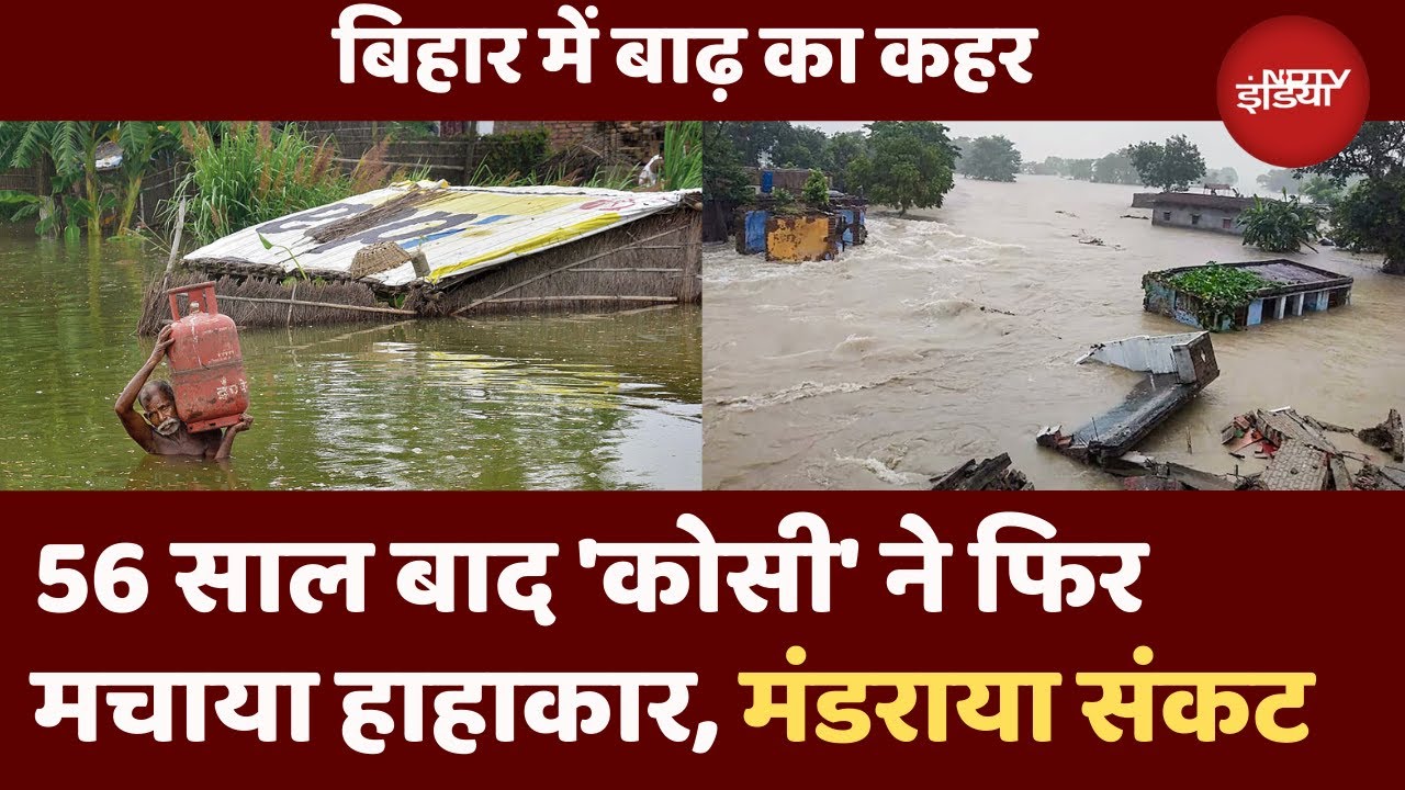 Bihar Flood: बिहार में बाढ़ से हाहाकार | नदियों का दिखा रौद्र रूप | Koshi Barrage | Latest News