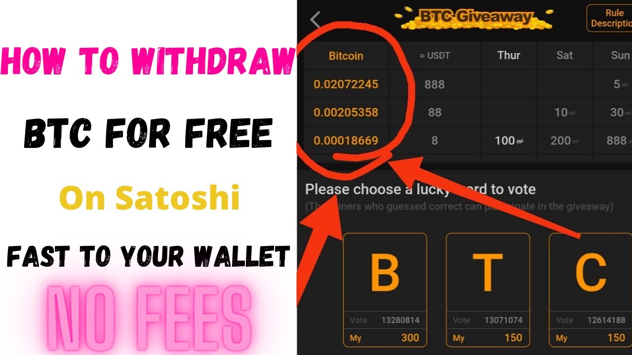 How to withdraw BTC free on Satoshi &bull; Life payment proof