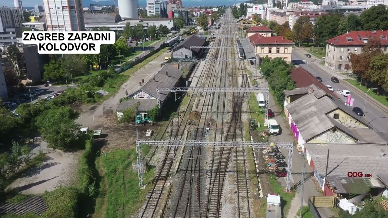 Modernizacija pruge Zagreb Zapadni kolodvor - Zagreb Glavni kolodvor (dron, rujan 2023.)