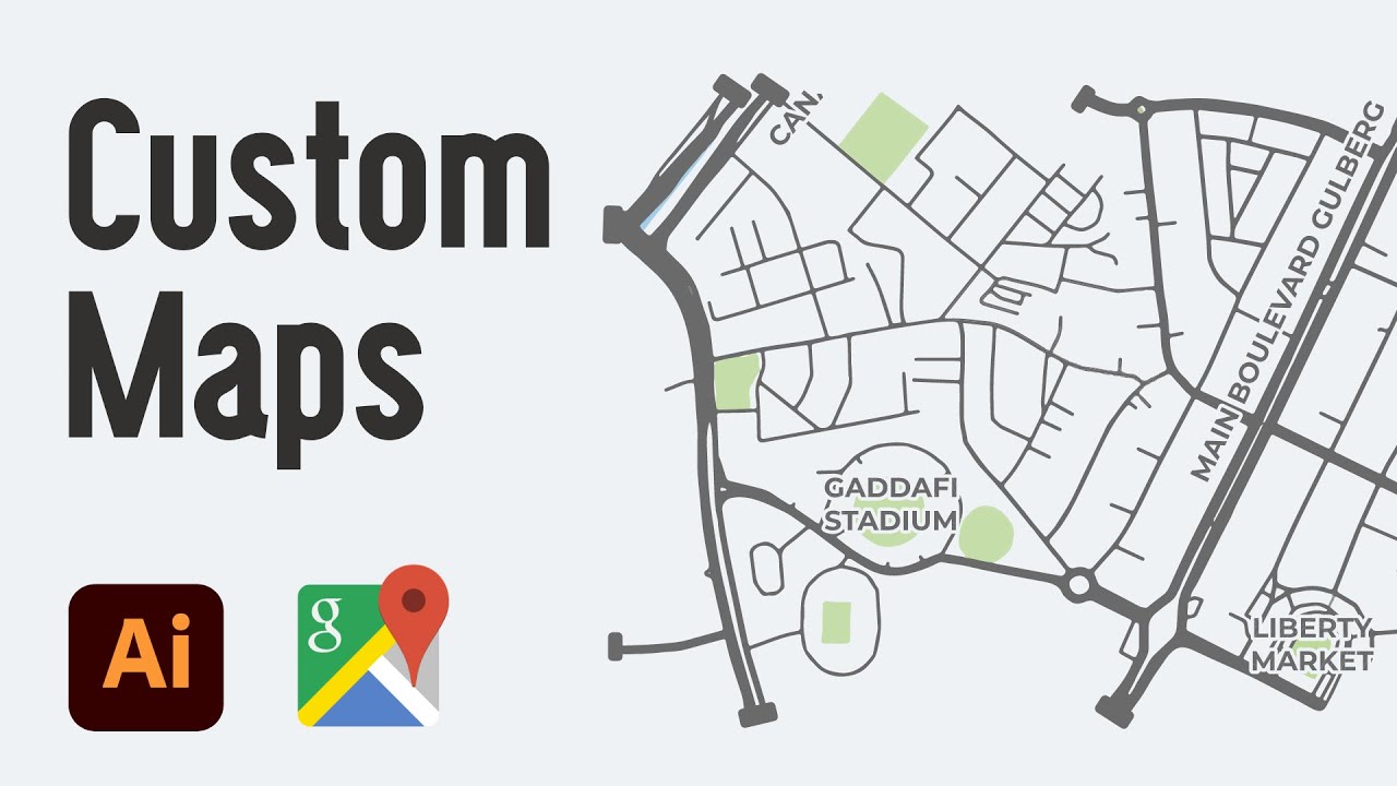 Создание пользовательских карт Google (полностью) в Adobe Illustrator и Snazzy Maps (2025)