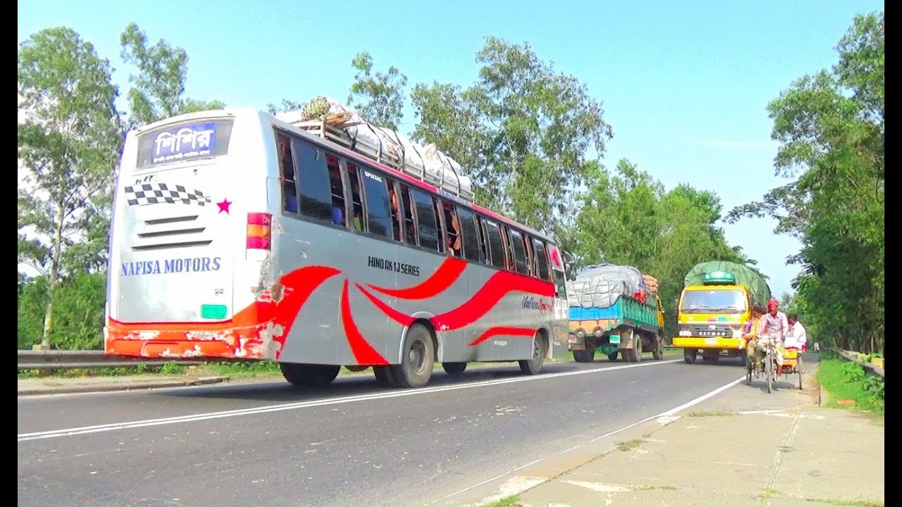 One Of The Busiest Road - Jamuna Bridge Approach Road, Bangladesh