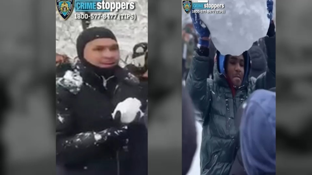 NYPD looking for 2 people after multiple officers hit with snowballs, injured