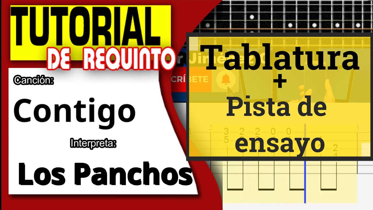 Contigo - Los Panchos -TUTORIAL DE REQUINTO/Tablatura y PISTA DE ENSAYO/Backing Track