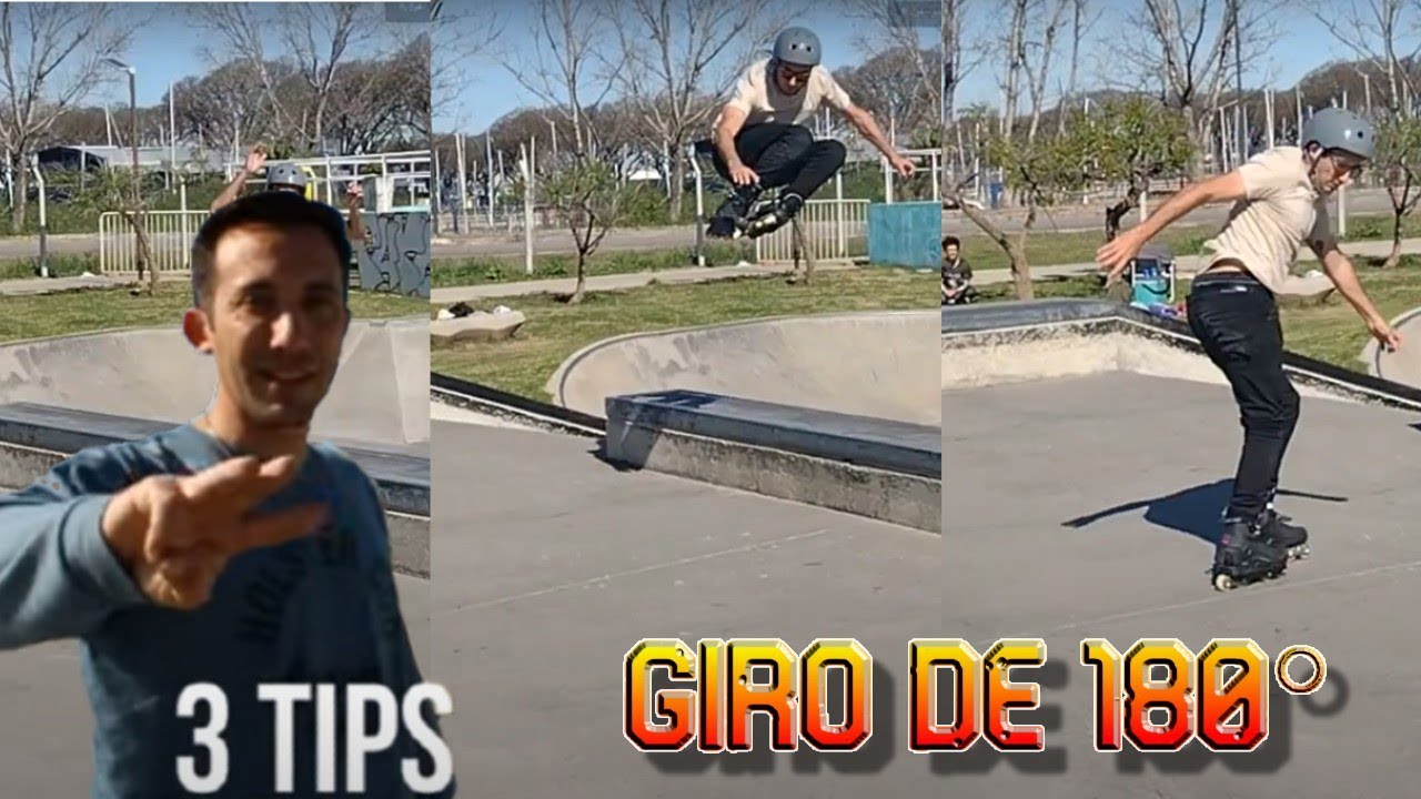 👉Tutorial 3 Tips TECNICA Salto de 180° en Rollers, patines en linea, quads, aggressive 👈