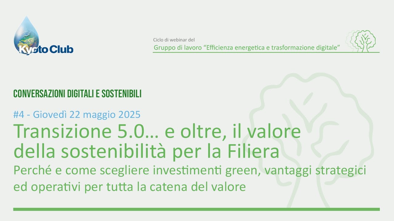 GdL Efficienza energetica e trasformazione digitale - Webinar #4 - 22 maggio 2025