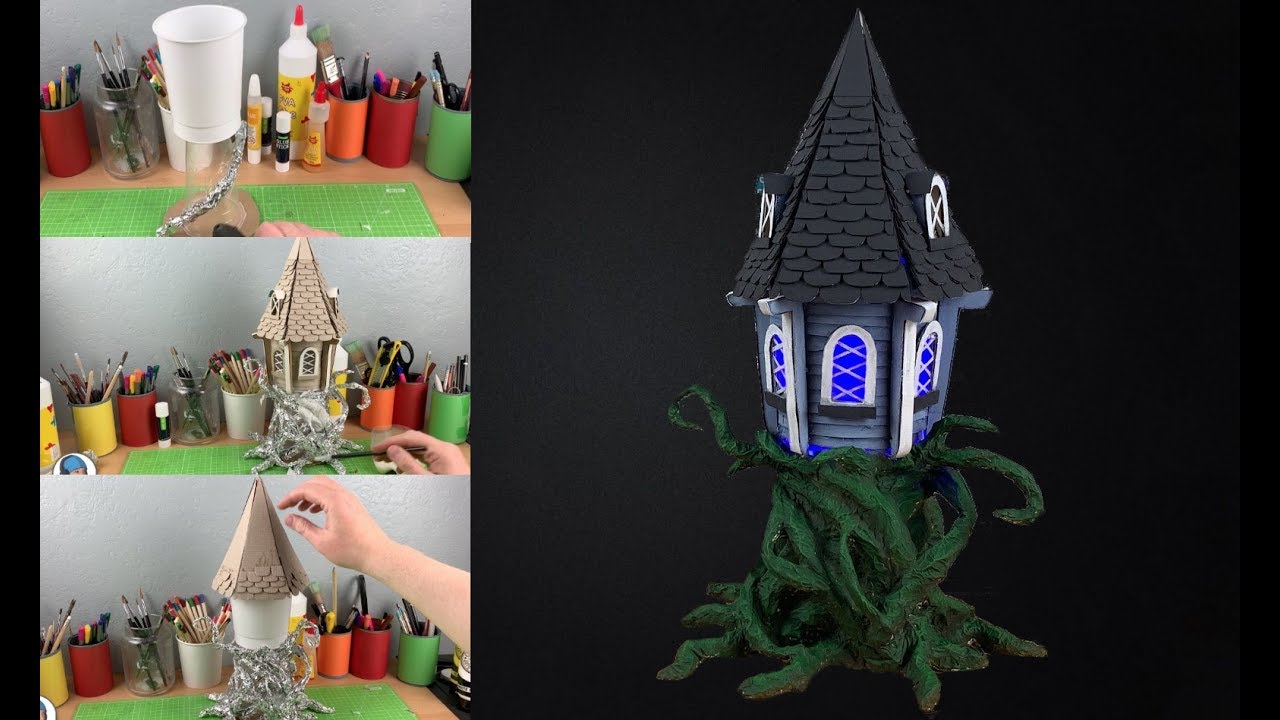 How to Make a Paper Mache Jack and the Beanstalk Fantasy Fairy House Night Light