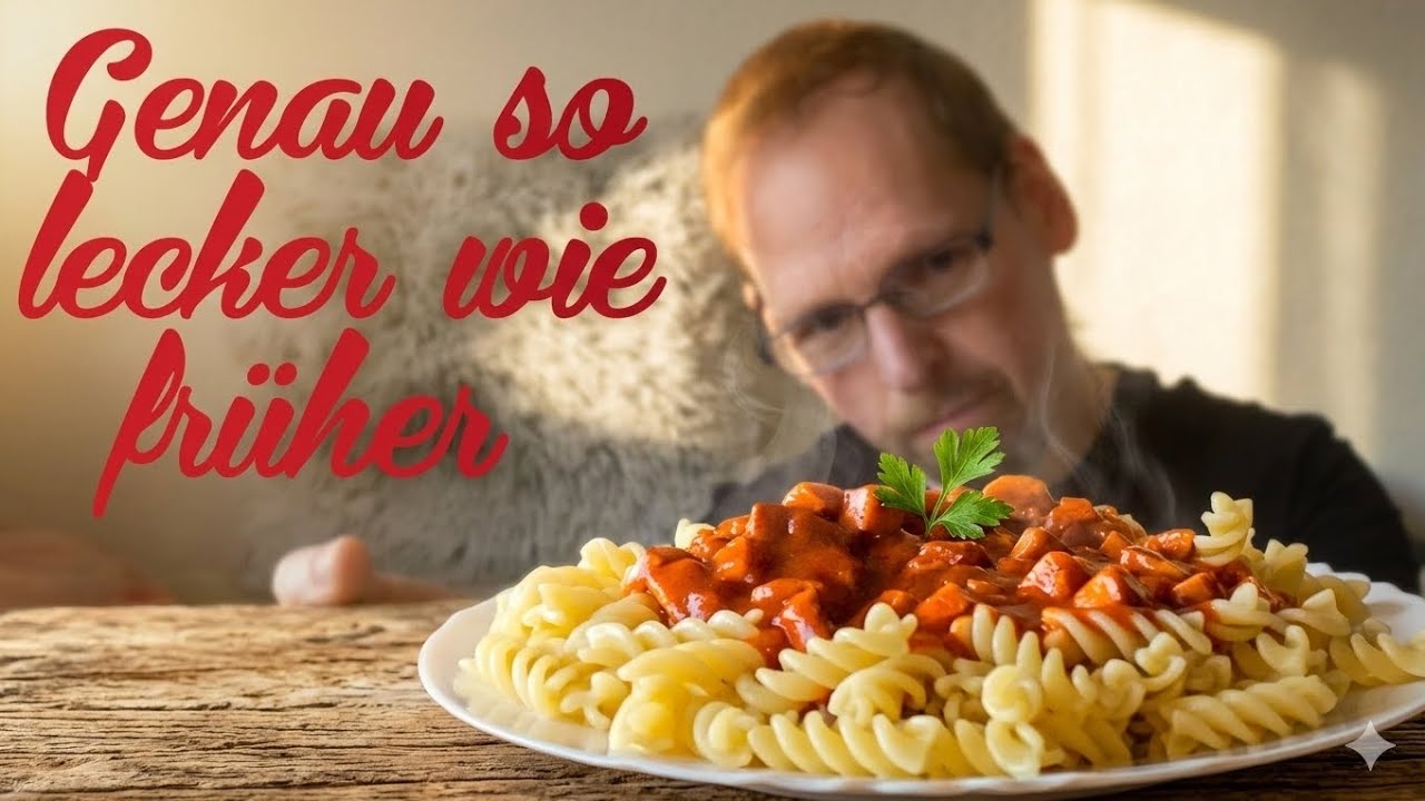 Nubeln in Tomatensoße und Jagdwurst / DDR Rezept von Oma 