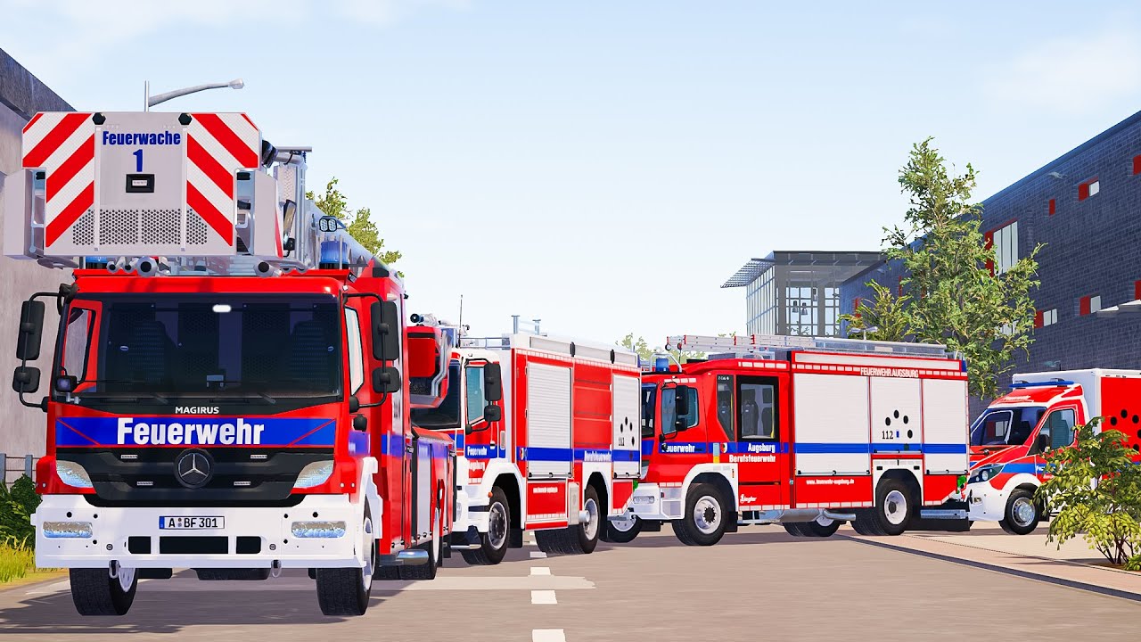 Emergency Call 112 - Augsburg All Firefighter First Responding! 4K