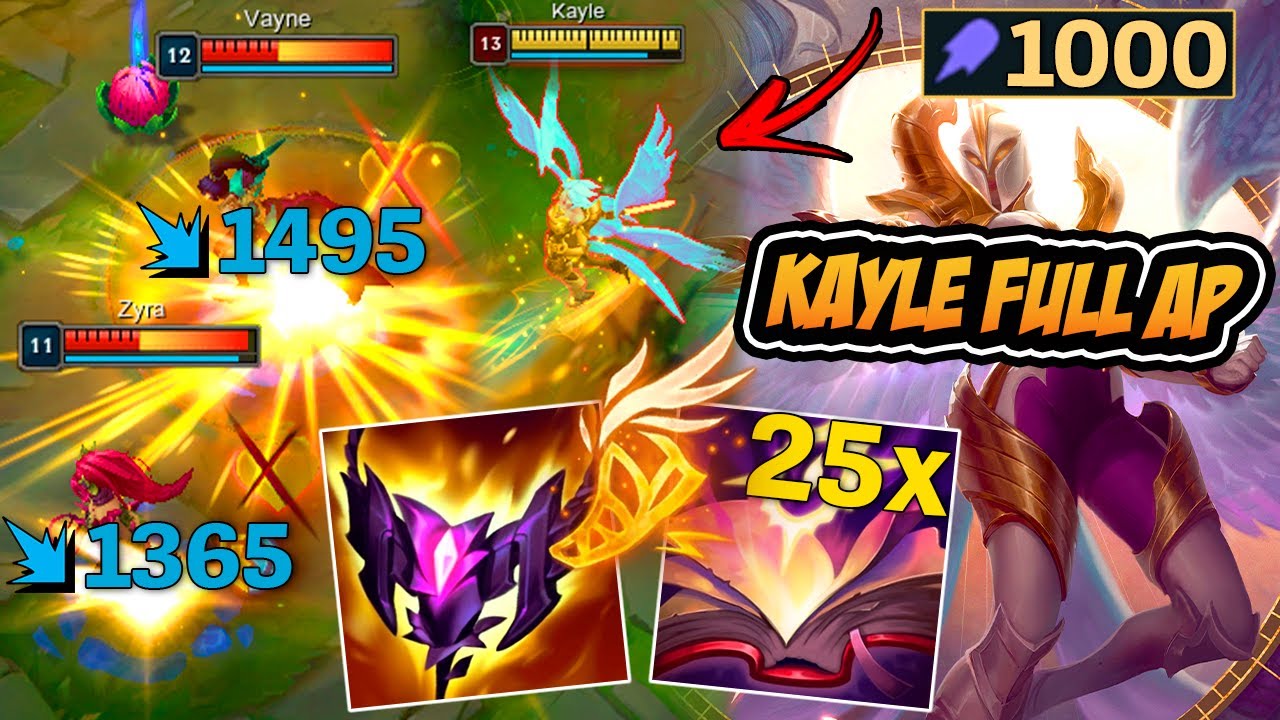O JOGO PERFEITO DE KAYLE TOP COM 1000 DE AP (25 STACKS MEJAI) - LEAGUE OF LEGENDS
