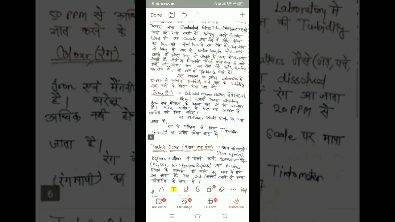Water & Waste Water Engg./ PHE Chapter-3 (Quality of Water&Test) Notes pdf for diploma 5th semester