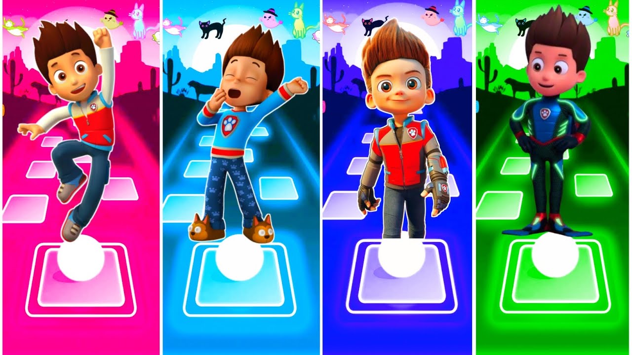 Marshall VS Rubble Paw Patrol VS Ryder Paw Patrol VS Paw Patrol - Tiles Hop EDM Rush 