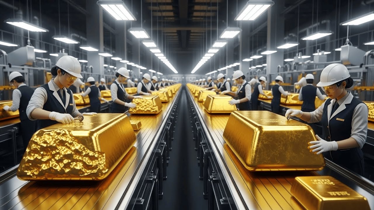 Inside a Modern Gold Refinery: From Raw Ore to Pure 24K Gold Bars (Full Process)