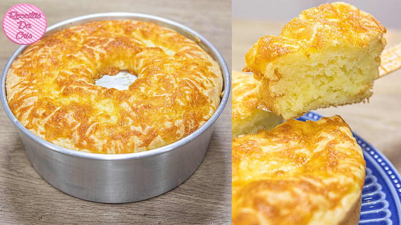 BOLO PÃO DE QUEIJO DE MUSSARELA | SUPER FÁCIL RÁPIDO E DELICIOSO | RECEITAS DA CRIS