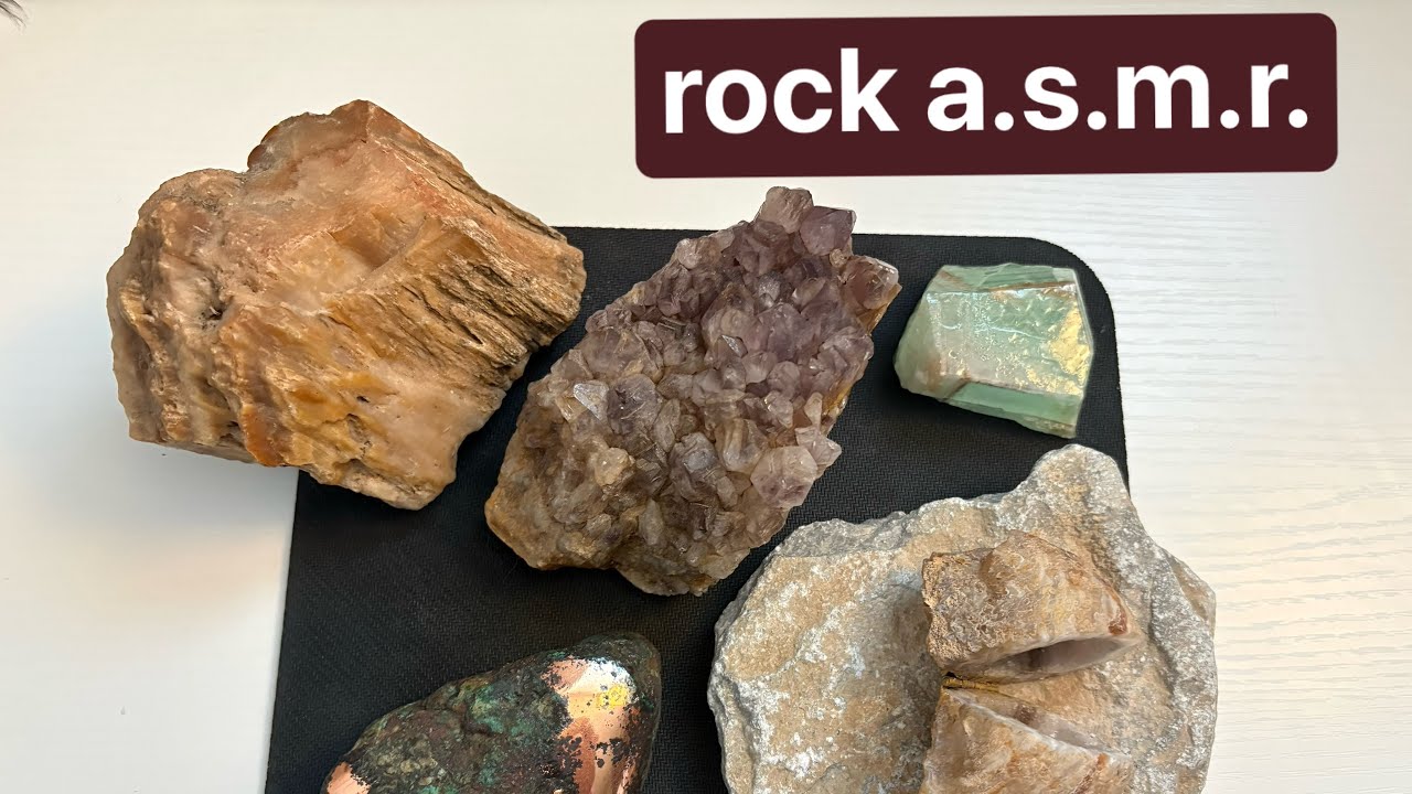ASMR- rock collection 🪨 (whispers, tapping, scratching) 