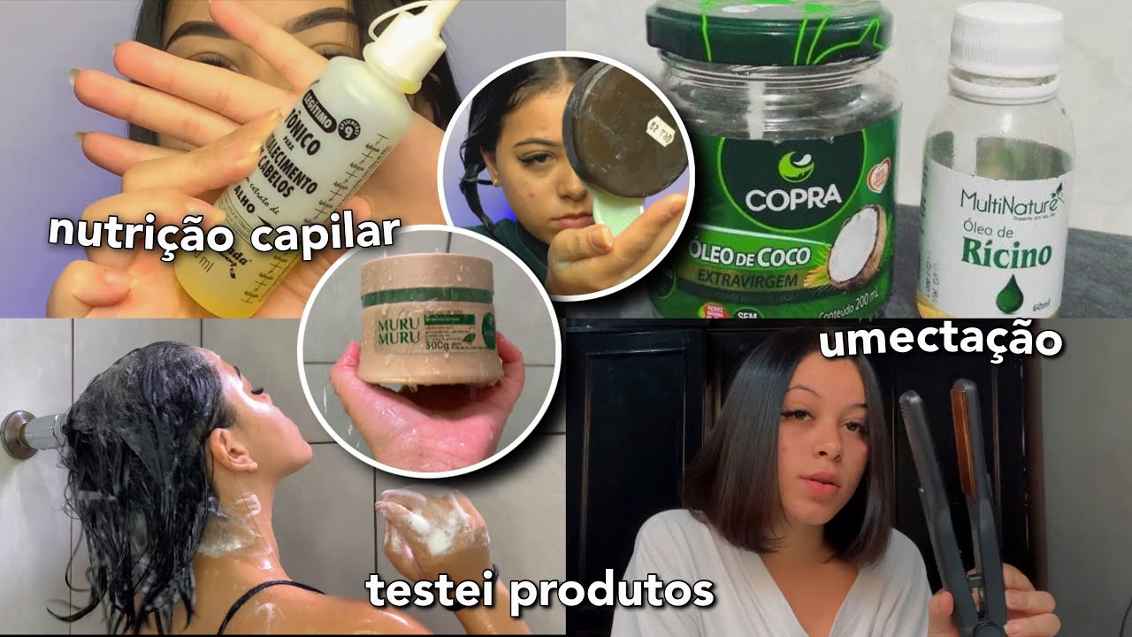 CRONOGRAMA CAPILAR etapa: NUTRIÇÃO + UMECTAÇÃO COM ÓLEO DE  COCO | testando produtos novos ✨