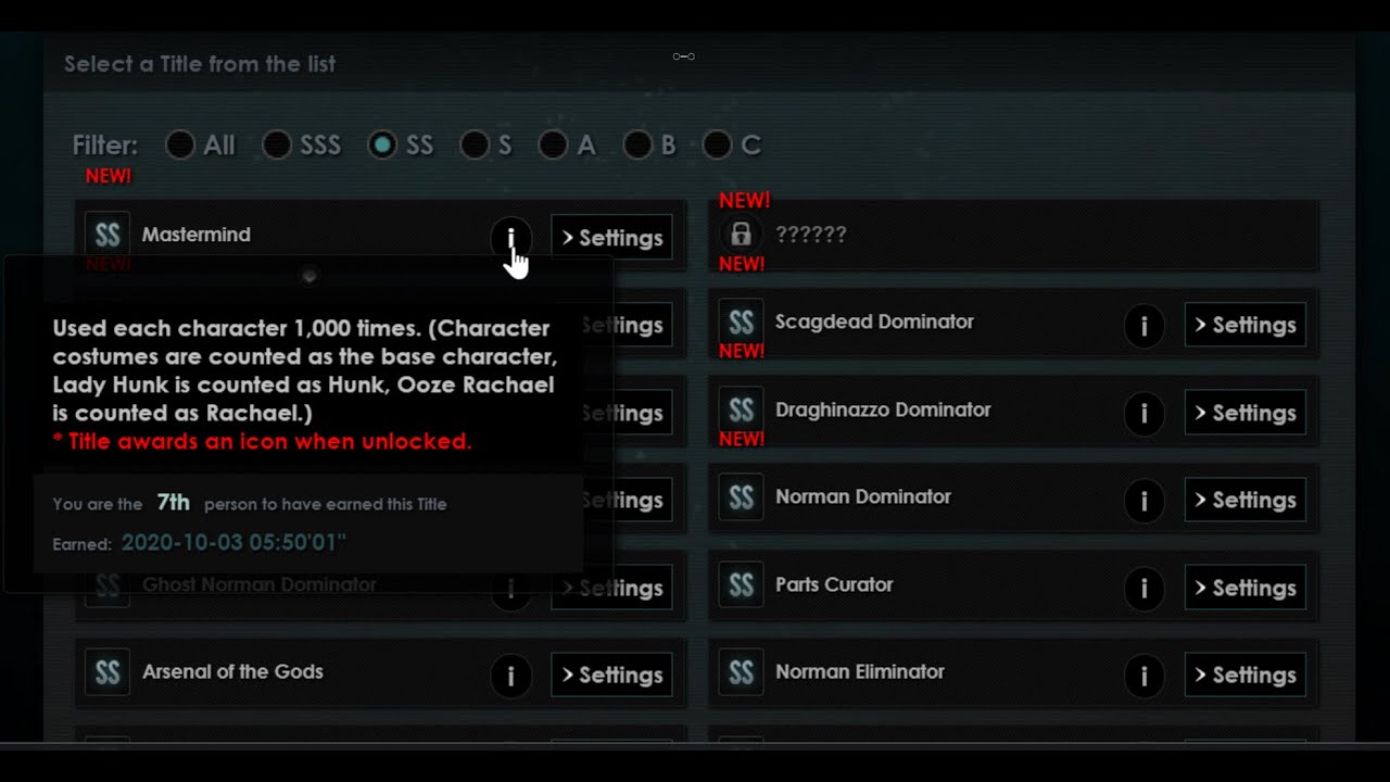 ResidentEvil.Net - Pirate Jill Icon + Mastermind Title UNLOCKED - RAREST UNLOCKS ON RESIDENTEVIL.NET