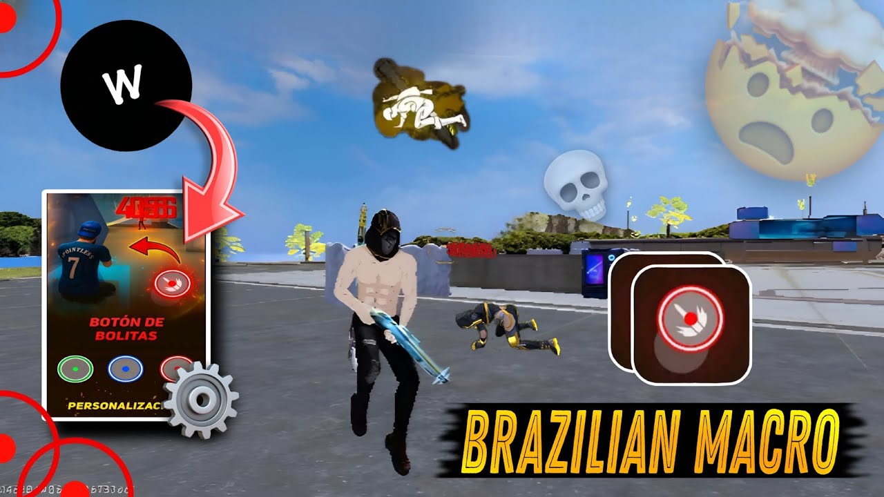 White FF Brazilian🇧🇷 Red Macro Button for Headshot 🫡|| New Red Macro 100% Headshot😮‍💨 || AD TIPS FF 